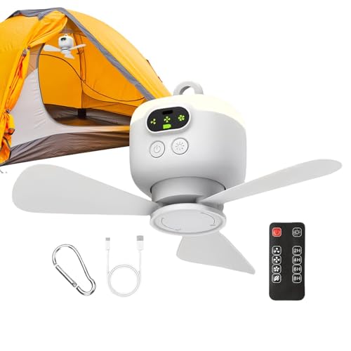 Imagen de Genérico Ventilador Para Carpa Ventilador De Techo Con Mando A Distancia Para Cenador Soplador Con Gancho Para Tienda Habitación Terraza Taller Exterior
