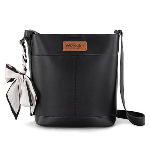 Wrangler Large Crossbody Purse for Women Cross Body Bag with Scarves
