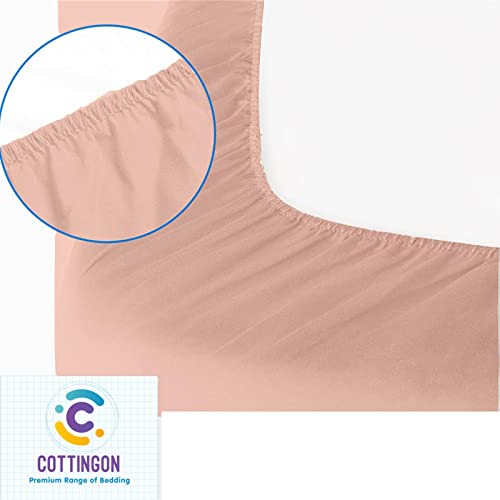 Top Split King Fitted Sheet For Adjustable Beds,Half Split King Fitted Sheet For Adjustable Beds Only Split Down 34 Inches From The Top,Split Head Flex King Sheet (Embossed Peach) #TOP4