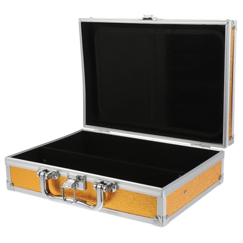 Gatuida Briefcase for Men Aluminum Alloy Case Portable Storage Container Lock Tool Box Organizer