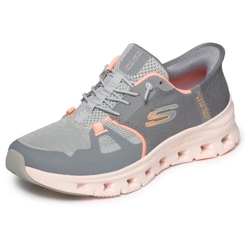 Skechers Damen Glide-Step Pro Slip-InTurnschuhe, Gray Mesh/Orange Trim, 40 EU – Ansicht 1