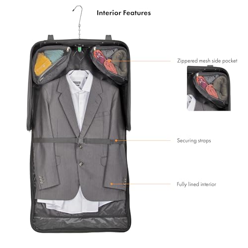 Travel Select Amsterdam Business Rolling Garment Bag, Softside Expandable Rolling 2-Wheeled Suit Carrier, Gray, One Size by Travel Select - Image 4