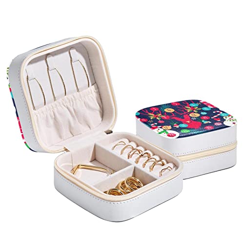 Boîte à bijoux pour bague et collier format compact avec compartiments - 3
