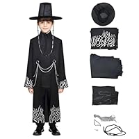 Boys Anime Cosplay J_Jinu Costume Kids Boys Black Suit Hat Set Movies Outfits Halloween Costume Suit
