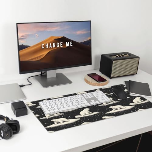 Tapis de souris de jeu pour ordinateur portable avec base caoutchouc