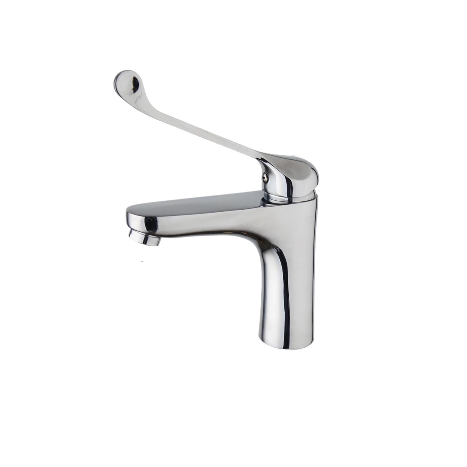 Robinet de lavabo médical à long manche pour une commande coudée hygiénique sans contact