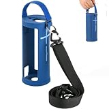 Coyktonty Silicone Case Cover for Ultimate Ears MEGABOOM 3 speaker portable silicone case ，Travel Protective Cover Carrying Pouch w Handle Adjustable Shoulder Strap (blue)
