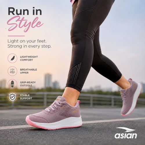 Image of ASIAN Mercury-21 Women's Running Shoes | Lightweight Shoes with EVA Sole, Breathable Knit Comfort, Stylish Casual Running, Walking & Sports Shoes for Girls