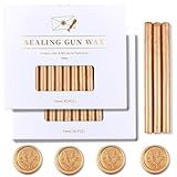 Zifospy 7mm Mini Glue Gun Wax Seal Sticks, Suitable for Wax Seals, Greeting Cards, Letters, Wine Bottle Sealing & DIY Crafts,60 Pack（Light Gold）