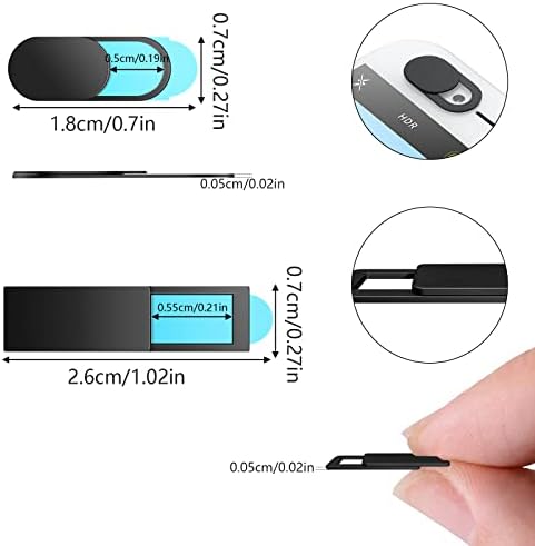 ZOLISCHE 16 Packs Webcam Cover Slide Ultra Thin Design Camera Blocker 2 Styles Privacy Cover for Laptop PC Macbook iMac iPad Smartphone Protect Your Privacy and Security