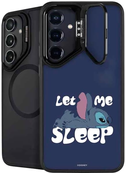 Skinit Kickstand Phone Case Compatible with Galaxy S25 Plus - Officially Licensed Disney Lilo and Stitch Let Me Sleep Design
