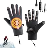 Guantes Calefactables Por USB: Calentador De Manos Eléctrico, Manopla Para Clima Frío, Control Flexible, Guantes Calefactores Alimentados Por USB Para Esquiar, Senderismo, Ciclismo, Snowboard, Trineo,