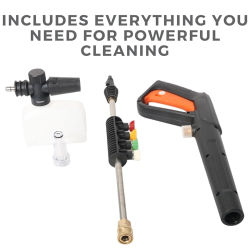 2000W Electric Pressure Washer with Hose Reel | Max 120 Bar Power Jet Washer for Cars, Patios, Driveways & Garden | Adjustable Nozzle, Detergent Tank & 5M High Pressure Hose - Image 6
