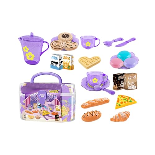Duroecsain Kids Kitchen Playset, accesorios de juguete de cocina para niños, accesorios de cocina engañosos | Food Cookware Playset para niñas, familia, amigos