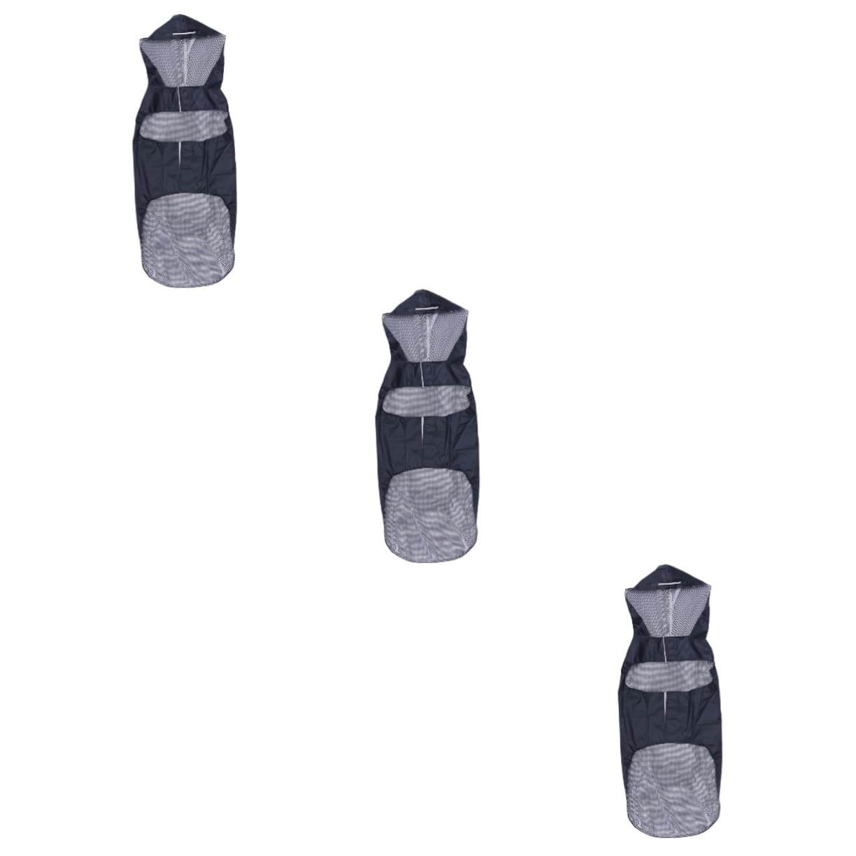 SUPVOX 3pezzi Cappotto Riflettente Per Cani Con Cappuccio Abbigliamento Per Animali Domestici Protezione Completa Colore Nero