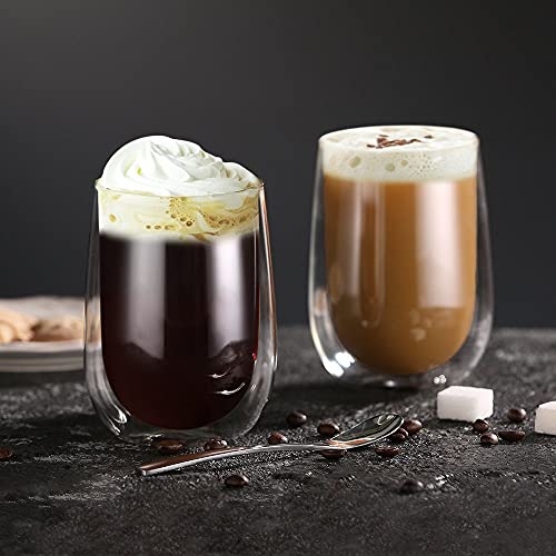 glastal 6x350ml Doppelwandige Latte Macchiato Gläser Cappuccino Kaffeetasse – Ansicht 4