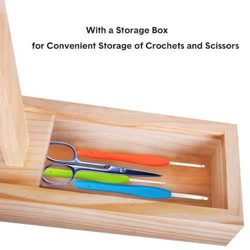 Image of Viredelo Yarn Holder Dispenser for Crocheting, Burlywood | Storage Box, Twizzter Portable, Handmade Wood, Yarn Ball Holder