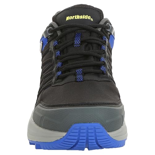 Northside Men's Eaglewood Waterproof Lightweight Hiking Shoe - Sturdy Ripstop Nylon, Cushioned Insole, Zonal Reinforcement Support, High Traction Outsole - Comfort & Lasting Durability Black/Royal3
