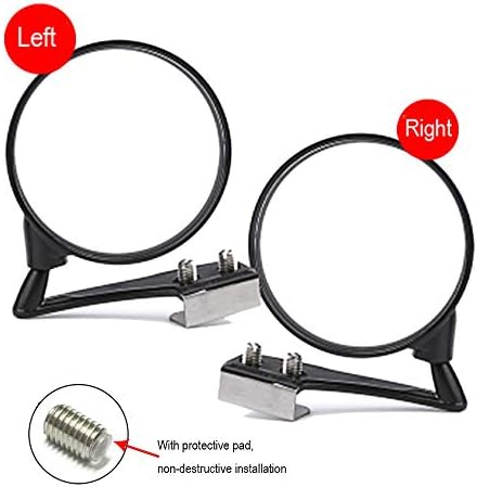 Dasing 2 Pcs Car Blind Spot Mirrors Universal Adjustable Car Side Convex Mirror Wide Angle Round Car Rear View Mirror