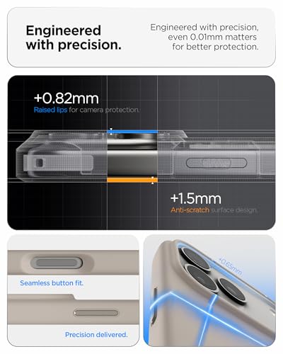 Image of Spigen Silicone Fit MagFit Back Cover Case Compatible with iPhone 17 Pro (Silicone | Stone)