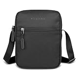 bugatti Mare Basic Schultertasche klein, Umhängetasche unisex mit verstellbarem Schulterriemen, schwarz