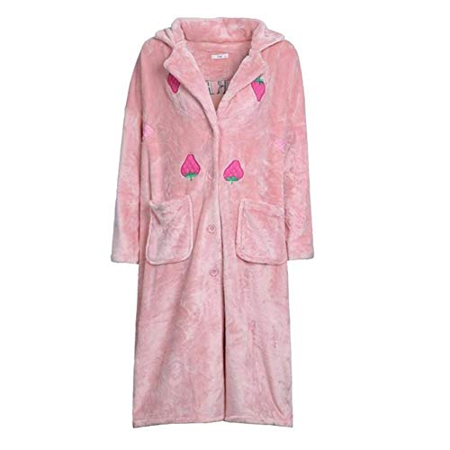 DER Comodidad y Ocio. Y Otoño Invierno Engrosamiento, más Grasa de Gran tamaño Bata Bata de Franela Floja Ocasional de la Historieta de Las Mujeres Albornoz para bañarse en casa