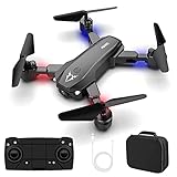 TizzyToy S80 Drone, Upgraded Drone with 4K Camera, Additional 2 Blades and 2 Batteries, Optical Flow Hovering, APP Control, Gravity Sensing Control Mode, Bottom RGB Lighting