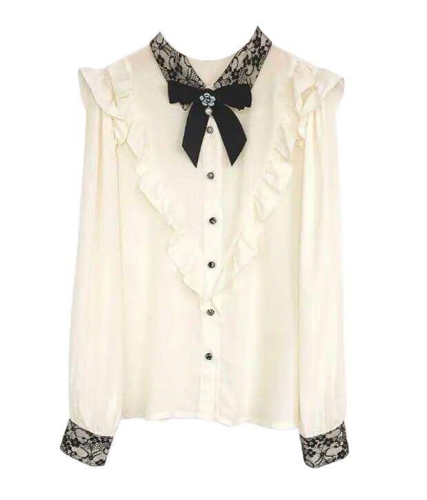 Camisas formales con pajarita para mujer