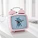 Vintage Metal Belling Cartoon Square Silent Budzik B Zegar Budzikowy (Kolor: C) liuguifeng (Color : B)