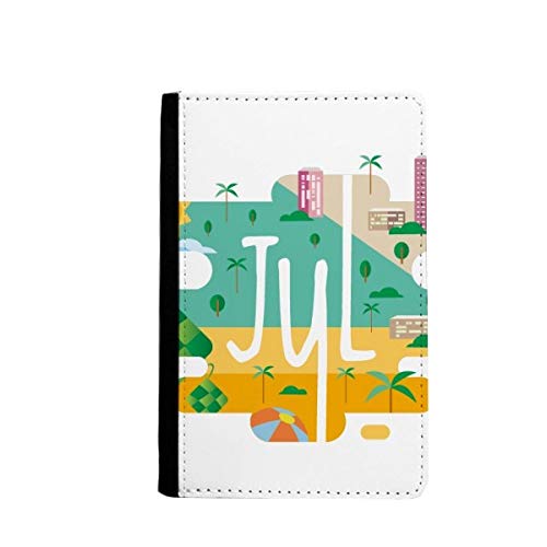 Étui portefeuille pour passeport motif mois de juillet cadeau idéal départ voyage