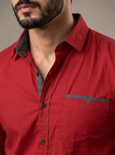Image of Amazon Brand - INKAST Cotton Shirt for Men | Regular Fit Full Sleeve Casual Shirt | Stylish Formal Office Wear Shirts for Men | Soft Comfortable Breathable Cotton Fabric | Fashionable Office Wear