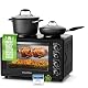 Minibackofen Stillstern 45L mit Kochplatten und 7 Funktionen
