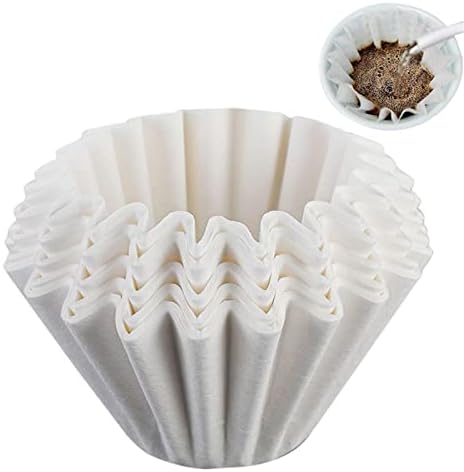 Cipliko Cup Basket Coffee Filters, Cake Shaped Pattern Coffee Filters Single Serving Paper | Coffee Filter Paper Use With Reusable Cup Filter Pods For 1-4 Cups Coffee Machines