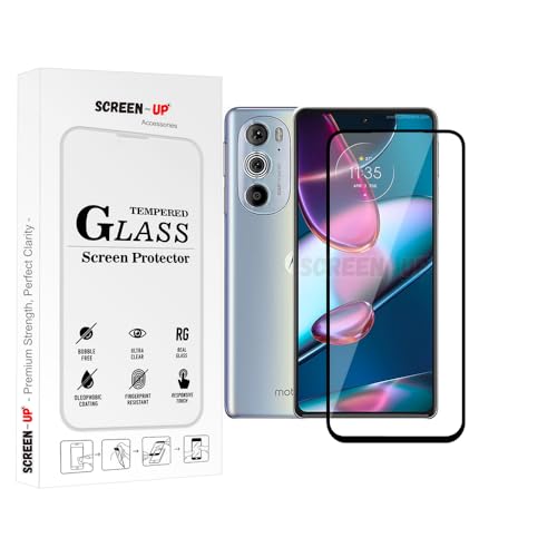 Image of ScreenUp Tempered Glass For Motorola Edge 30 Pro - Ultra Clear, 9H Scratch Resistant, Full Coverage, Easy Install Screen Protector