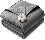HCOIW Weighted Blanket for Adults 5 LB 41” x 60” Queen Size Heavy Blanket | Weighted blanket featuring premium glass bead fill, balanced grid stitching, airy cotton, cool touch & deep sleep support