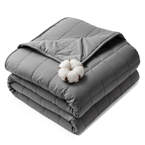 HCOIW Weighted Blankets for Adults - 20lbs,60” x 80”Queen Size Heavy Blanket for Sleeping, Machine Washable, Soft and Breathable Cooling Blanket with Premium Glass Bead,All-Season