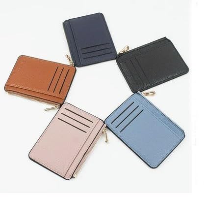 Portable Business Slim PU Leather Wallet Coin Purse Women Men Zipper Card Key Storage bag handbag2