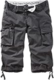 Surplus Raw Vintage Herren Cargo Trooper Legend 3/4 Shorts, schwarz, M