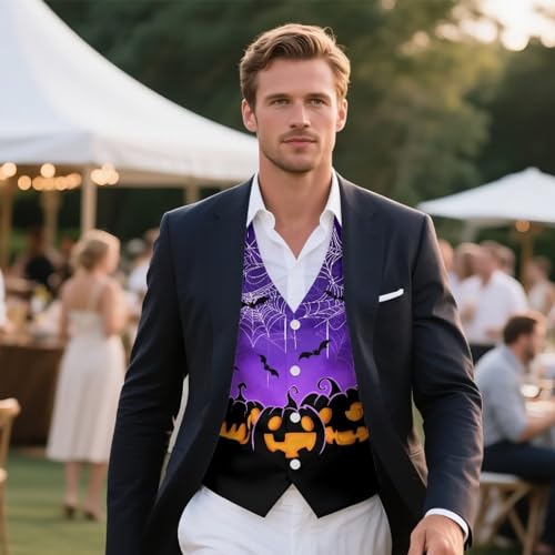 Men's Formal Suit Vest Fit for Business or Casual Dress Lightweight Waistcoat Slim Fit Tuxedo Suit Vest with Pockets4