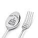 Happy 50th Birthday Spoon&Fork Gifts Engraved Spoon&Fork Personalized Birthday Gifts for Father Mother Grandpa Grandma Family Elders Friends