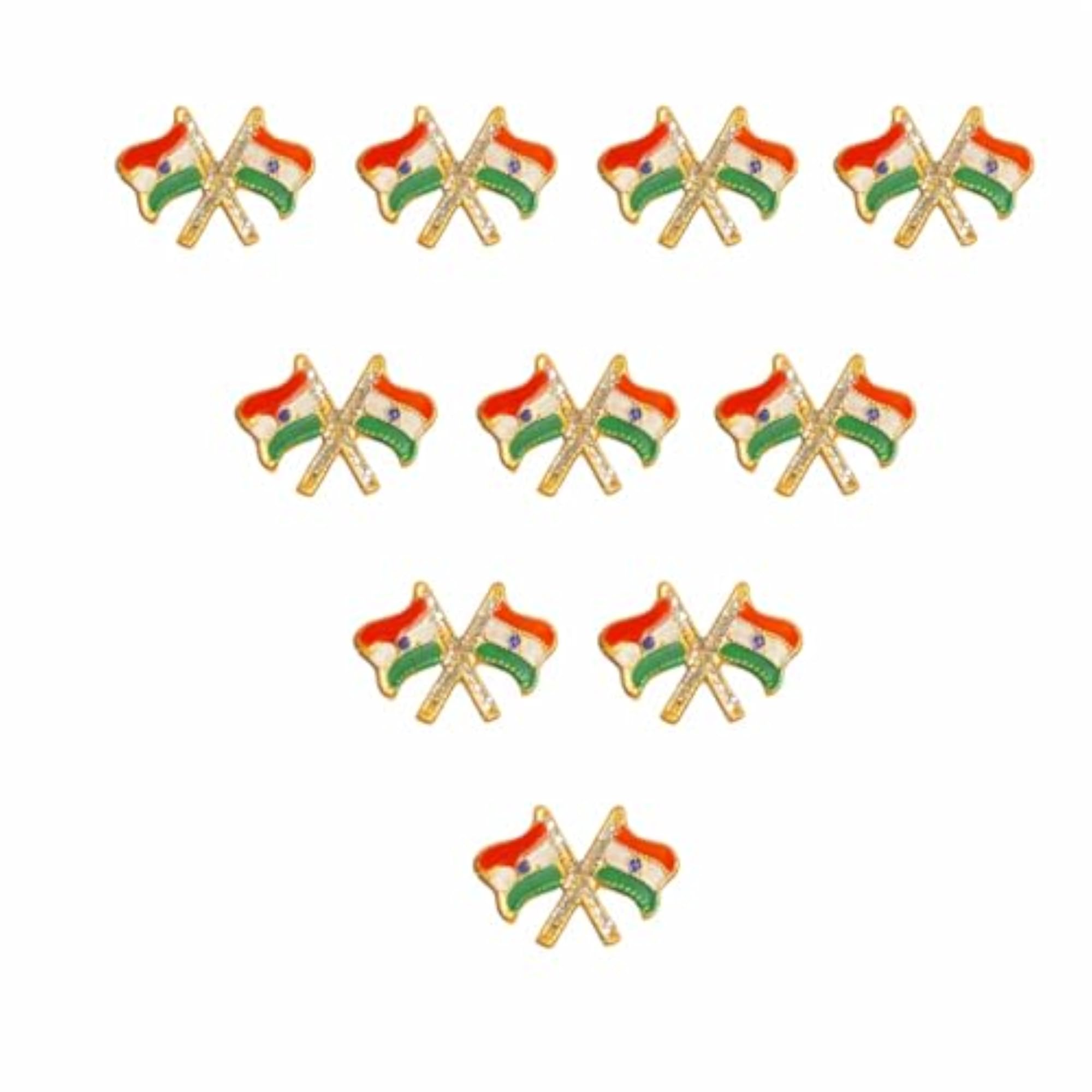 Indian National Flag Badge Brooch Pin, Cultural Gift