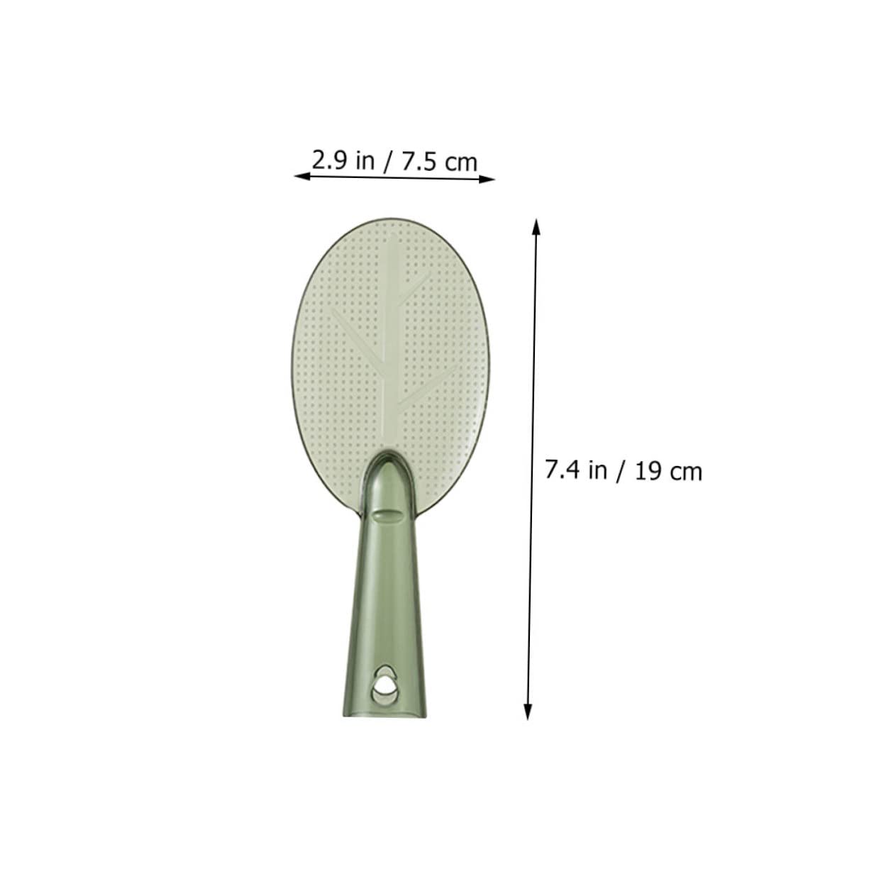 Cabilock 3Pcs Leaf Shaped Nonstick Rice Spoon Freestanding Rice Paddle for Easy to Clean Kitchen Utensils and Transparent Colors