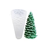 YTFU Stampo per Candele in Silicone per Albero di Natale 3D per Cioccolato Fondente, Stampi per Sapone in Silicone Albero di Pino di Natale Decorazioni per Torte Fai-da-Te Forniture per Candele