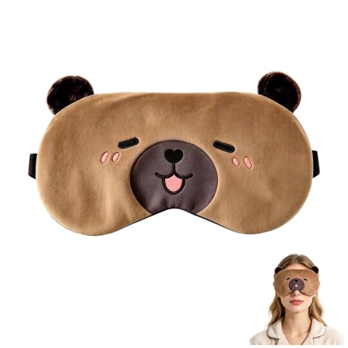Antifaz para dormir Capybara, divertido antifaz para dormir, mujer, hombre, niños, suave felpa para dormir profundo, antifaz para dormir, viajes, siesta, venda de ojos de animales