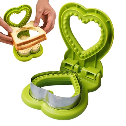 Cortador de sándwich, cortador de sándwich, de sándwiches para el almuerzo para niños, de sándwiches, de galletas de acero inoxidable en forma de corazón en forma