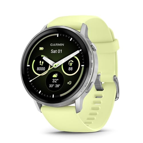Garmin Venu 4 45mm Health and Fitness GPS Smartwatch, AMOLED, Silver with Citron Silicone Band, 010-03014-02 - Bundle w/Deco Essentials Charging Dock, Dust Cover and USB-C Cable - image 2