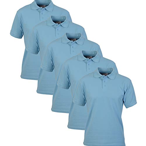 Image of Absolute Apparel Pack 5 AA Precision Polo AA12 Light Blue 4XL
