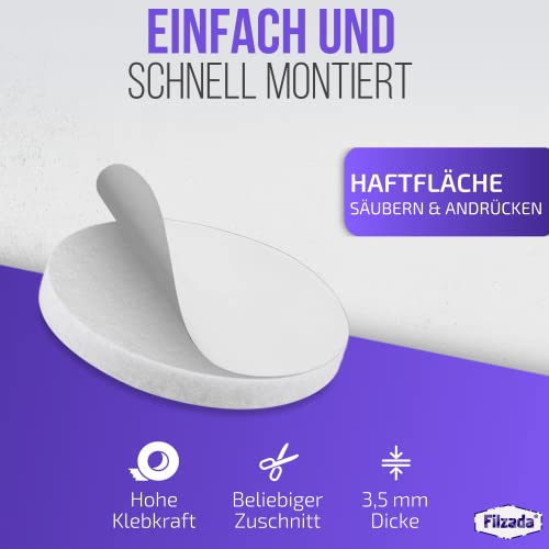 Filzgleiter selbstklebend Filzada Set mit 106 Stück in eckig und rund
