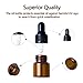 Easeen Sample Dropper Bottles, Mini Dropper Bottles with 2 Pcs Plastic Droppers for Traveling Essential Oils DIY Cosmetic Liquid Sample Perfume (Amber, 1ML)