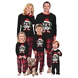 HzDazrl Weihnachtspyjama, Familien-Pyjama, langärmelig, Oberteil und Hose, Loungewear, Urlaubspyjama, Schlafanzug, Nachtwäsche, Style E, XXL